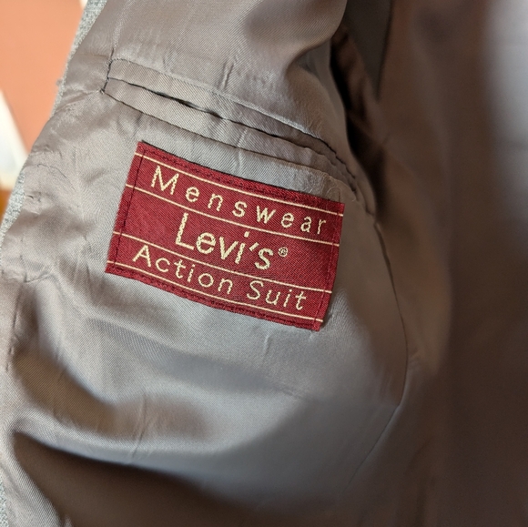 Vintage Levi Action Suit Blazer Men's 36R Gray - Picture 5 of 7